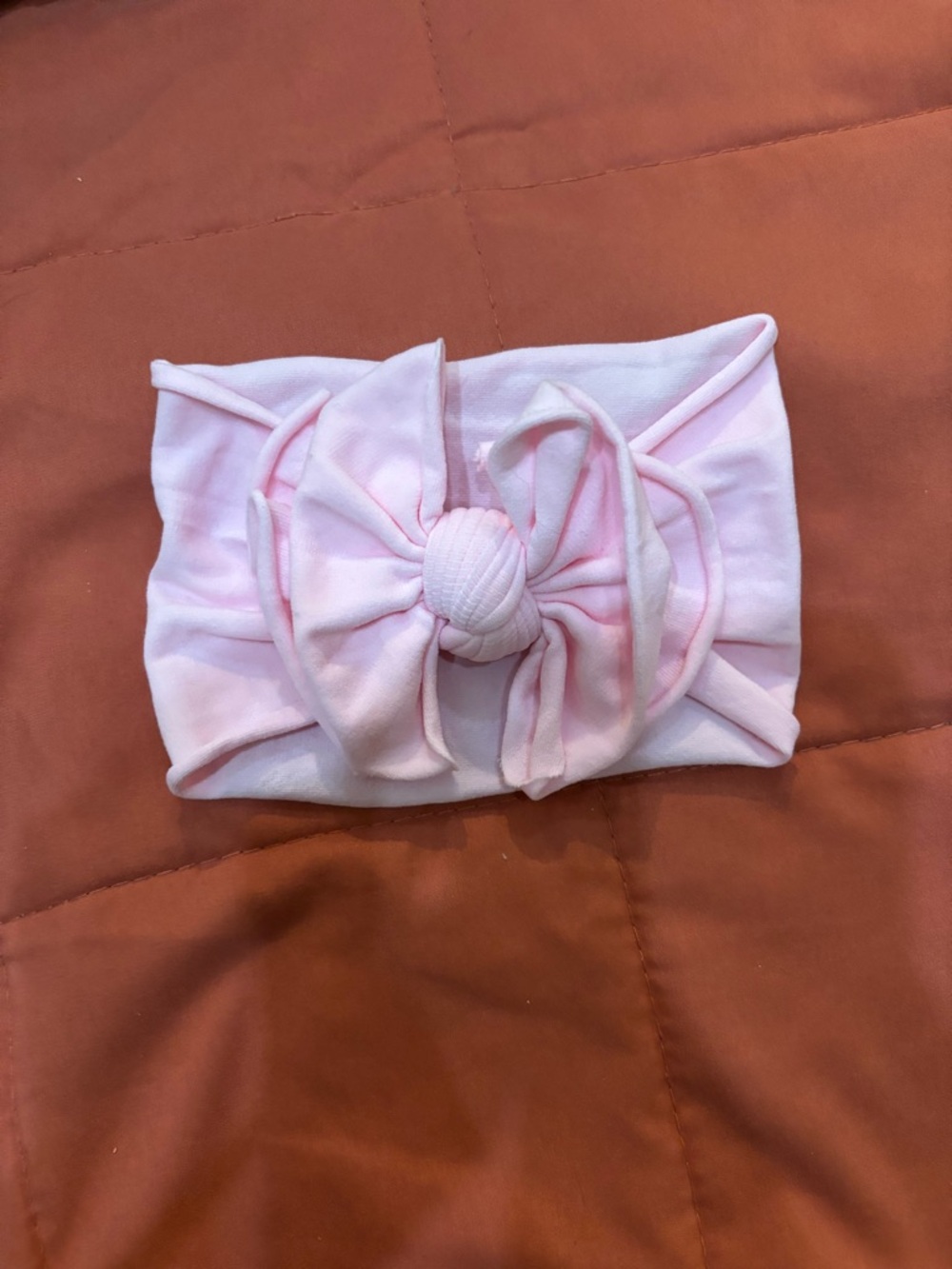 Burt's Bees Baby Light Pink Knotted Bow Headwrap